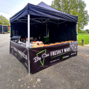 Big Slice Mobile Gazebo set up mobile pizza catering UK